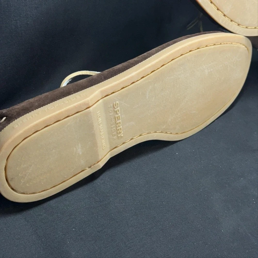 Sperry Top-Sider Shoes Mens Size 10.5 Brown Suede Boat Deck Moccasin Casual
